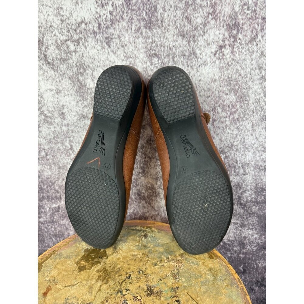 Dansko Womens Mary Jane Shoes 11 EUR 42 Brown Oiled leather Boho Vintage Style - Picture 14 of 14